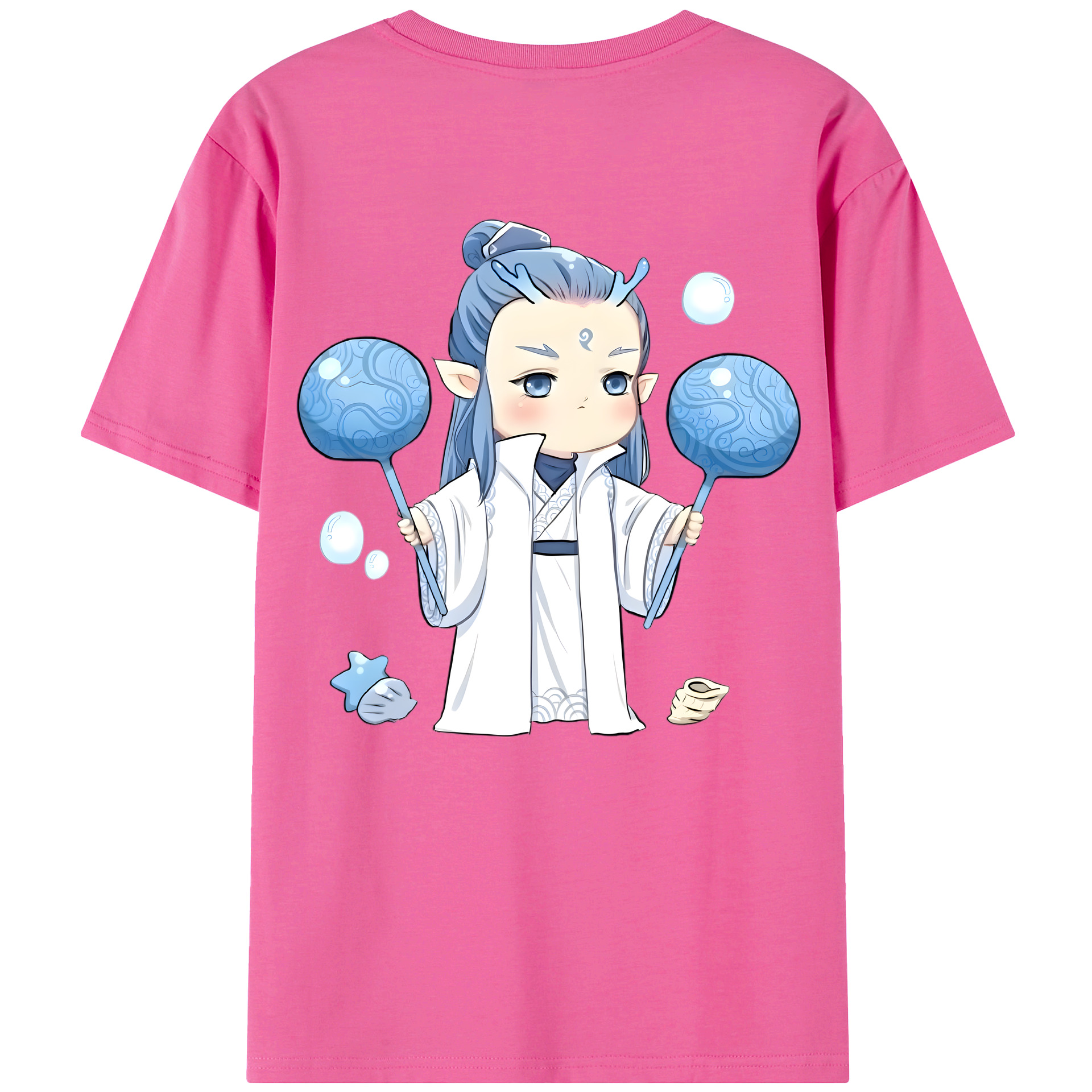 （画像用） Ne Zha 2 ナタ 魔童の大暴れ レディース半袖Tシャツ(バックプリント)